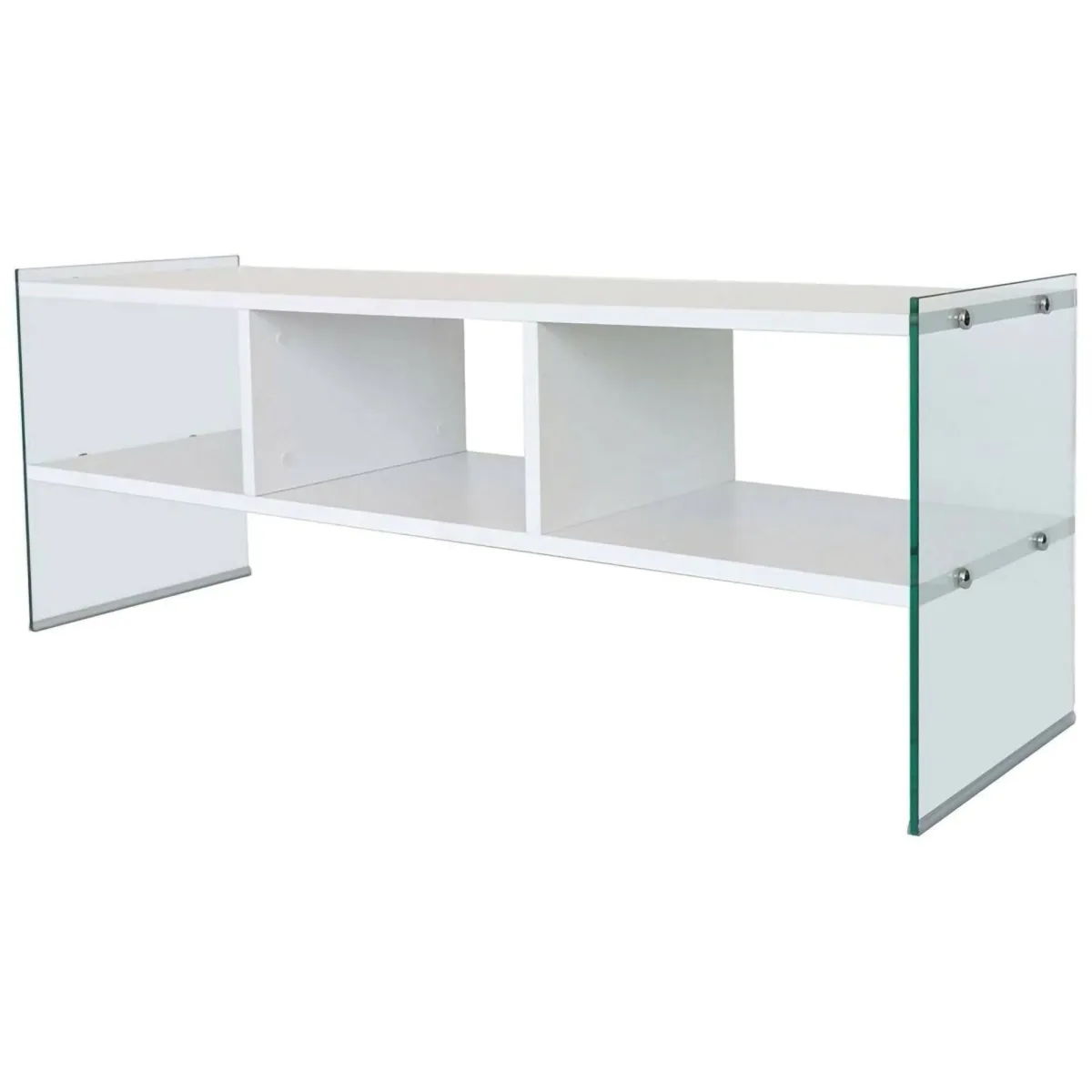 Mobili Porta Tv|Salotto > Dmora Porta TV 120x35x45h cm in legno - Winifred Bianco