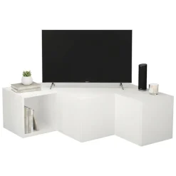Mobili Porta Tv|Salotto > Dmora Porta TV 90x92x32h cm in legno - Fiorenza Bianco