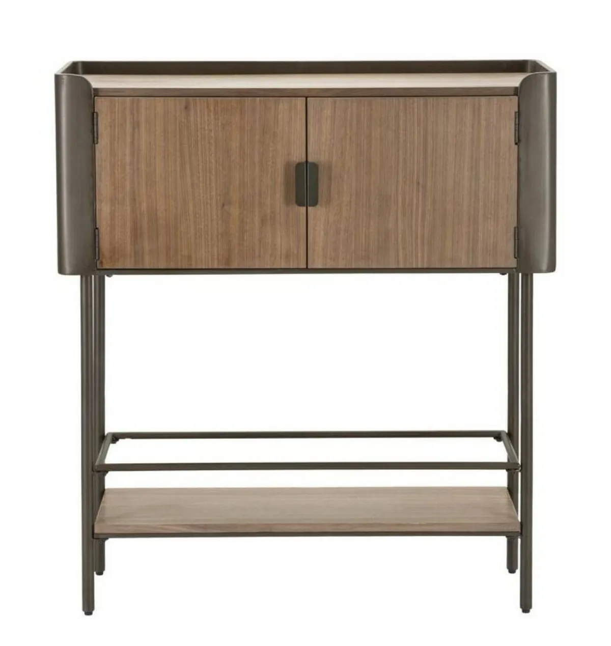 Mobili Porta Tv > Dmora Porta TV grigio e marrone 100x42x110h cm 2 ante - Quilt Marrone, Grigio