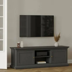Porta TV grigio 149x41x50h cm 2 ante - Ziba