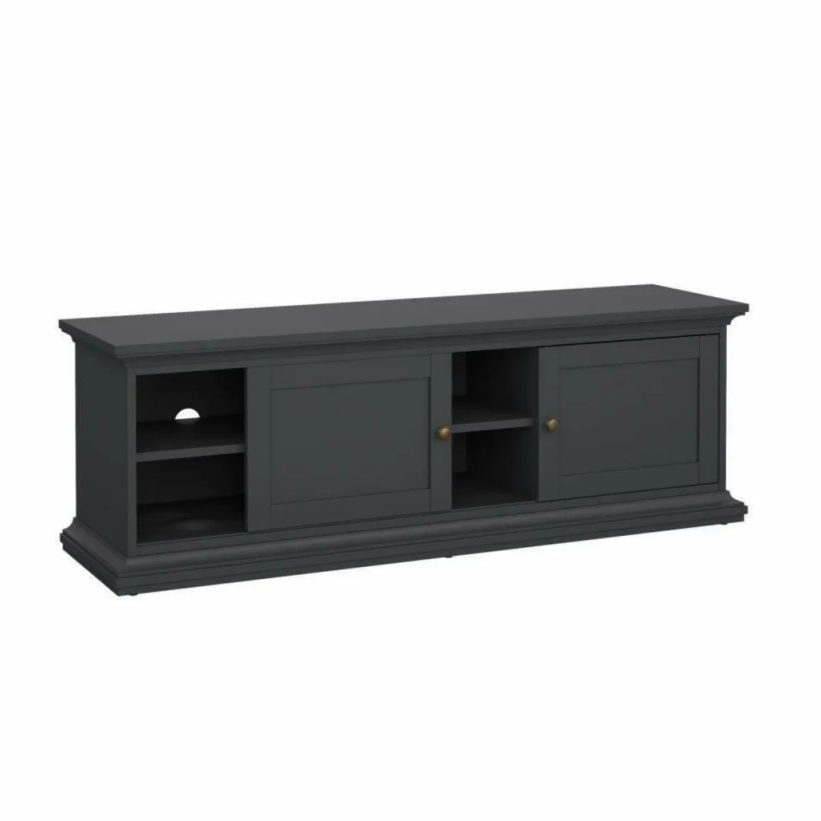 Porta TV grigio 149x41x50h cm 2 ante - Ziba
