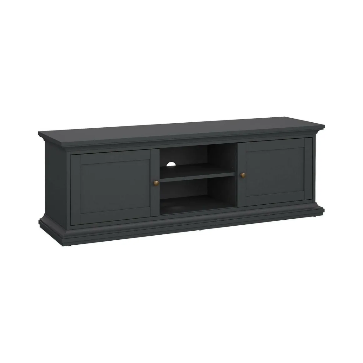 Porta TV grigio 149x41x50h cm 2 ante - Ziba