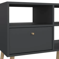 Mobili Porta Tv > Dmora Porta TV 117x39x60h cm in legno - Conte Grigio