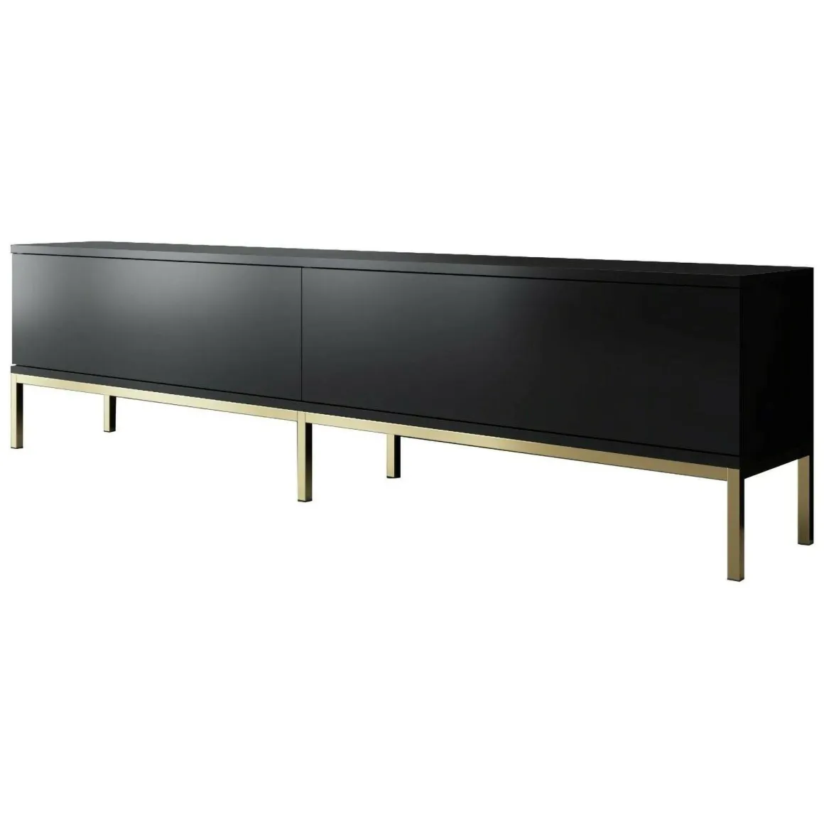 Porta TV nero e oro 180x30x47h cm modulabile - Espero
