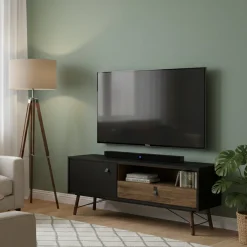 Porta TV nero,noce 150x40x59h cm in legno - Antoine