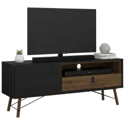 Porta TV nero,noce 150x40x59h cm in legno - Antoine