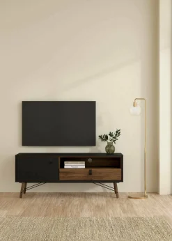 Porta TV nero,noce 150x40x59h cm in legno - Antoine