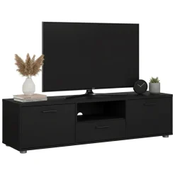 Mobili Porta Tv > Dmora Porta TV 147x39x38h cm 2 ante e 1 cassetto - Charo Nero