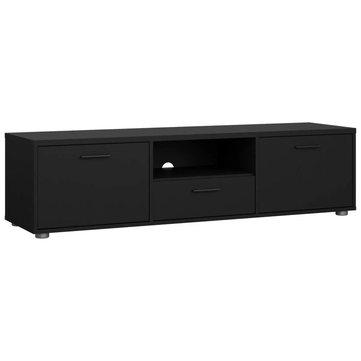Mobili Porta Tv > Dmora Porta TV 147x39x38h cm 2 ante e 1 cassetto - Charo Nero