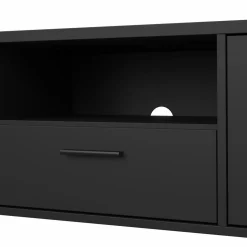 Mobili Porta Tv > Dmora Porta TV 147x39x38h cm 2 ante e 1 cassetto - Charo Nero