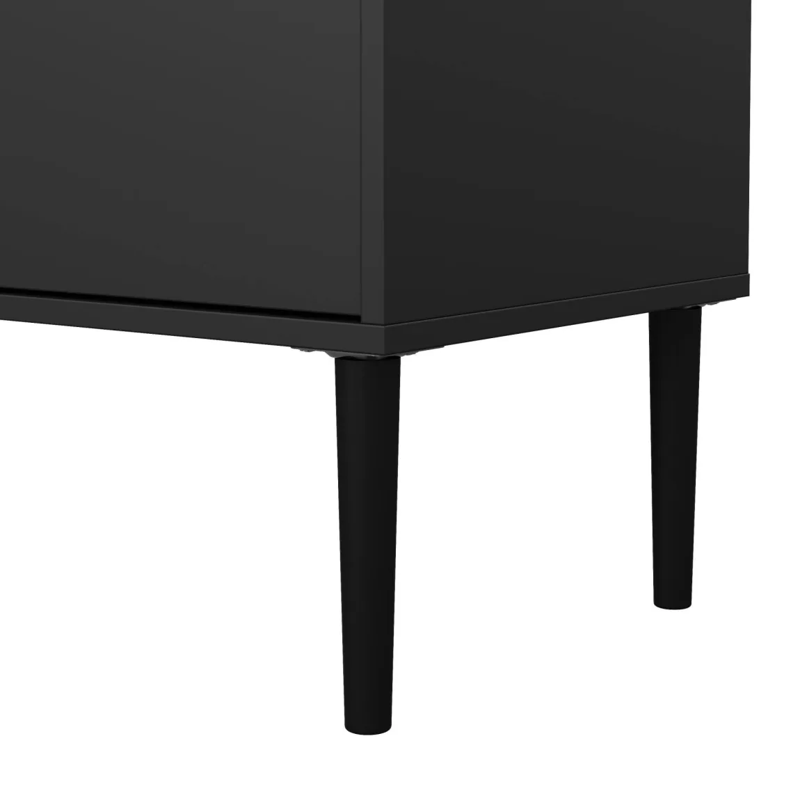 Porta TV nero 177x39x56h cm 2 ante e 1 cassetto - Anselme