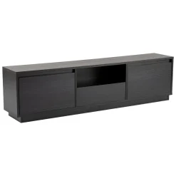 Mobili Porta Tv > Dmora Porta TV 160x29x42h cm 3 ante - Morrigan Nero