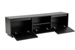 Mobili Porta Tv > Dmora Porta TV 160x29x42h cm 3 ante - Morrigan Nero