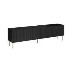 Porta TV nero 200x42x52h cm 4 ante - Varenna