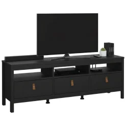 Mobili Porta Tv > Dmora Porta TV 151x38x54h cm in legno - Astana Nero