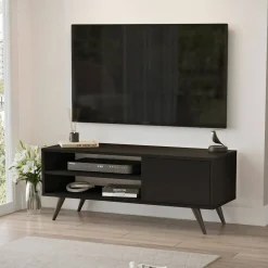 Porta TV nero 110x40x44h cm in legno - HuLanqi
