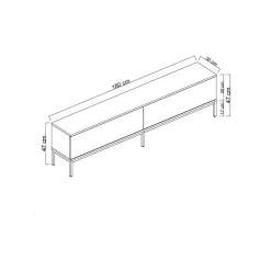 Mobili Porta Tv|Salotto > Dmora Porta TV 180x30x47h cm modulabile - Espero Nero