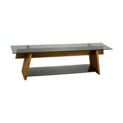 Mobili Porta Tv|Salotto > Dmora Porta TV noce e nero 158x40x45h cm in legno - Amorosi Nero, Marrone Noce