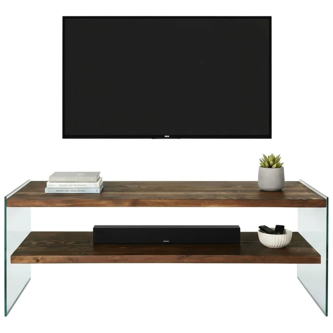 Porta TV noce 120x35x45h cm in legno - Italia