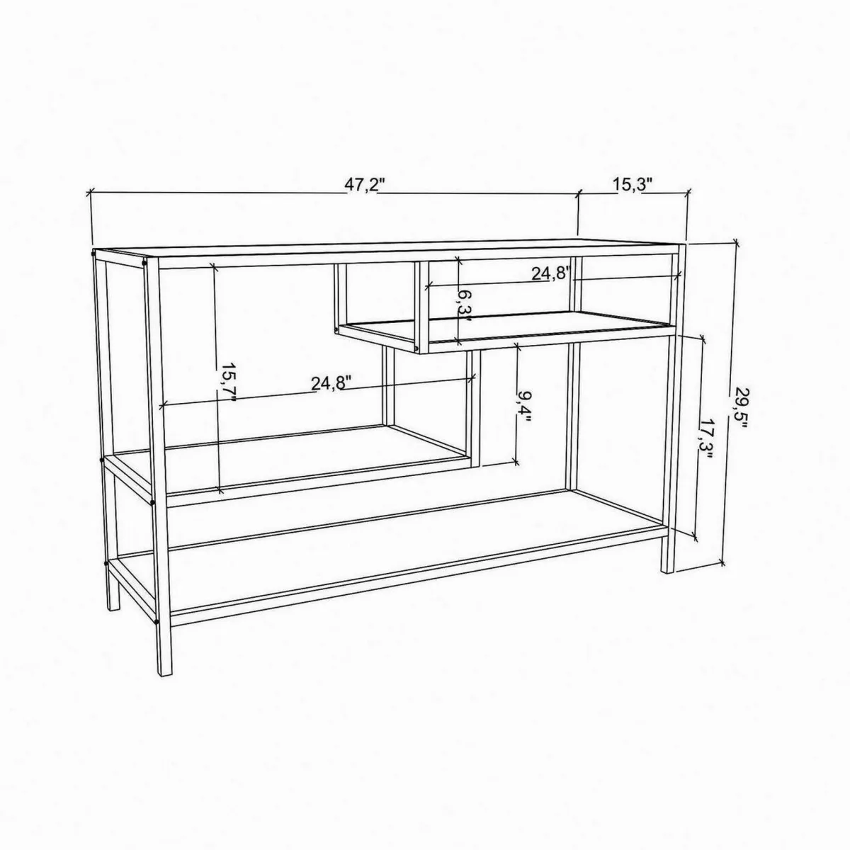 Mobili Porta Tv|Salotto > Dmora Porta TV oro e antracite 120x39x75h cm in legno - Ivette Nero, Oro Antracite