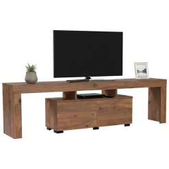 Mobili Porta Tv > Dmora Porta TV pino 180x31x50h cm 2 ante - Andarna Marrone Pino