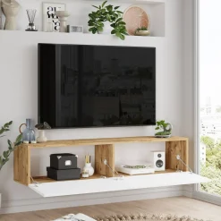 Porta TV quercia e bianco 140x31x29h cm 2 ante - Principi