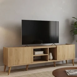 Porta TV quercia 180x34x52h cm 2 ante - Alberona