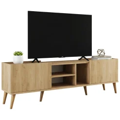Porta TV quercia 180x34x52h cm 2 ante - Alberona