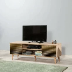 Porta TV quercia 140x40x50h cm 2 ante - Enrica