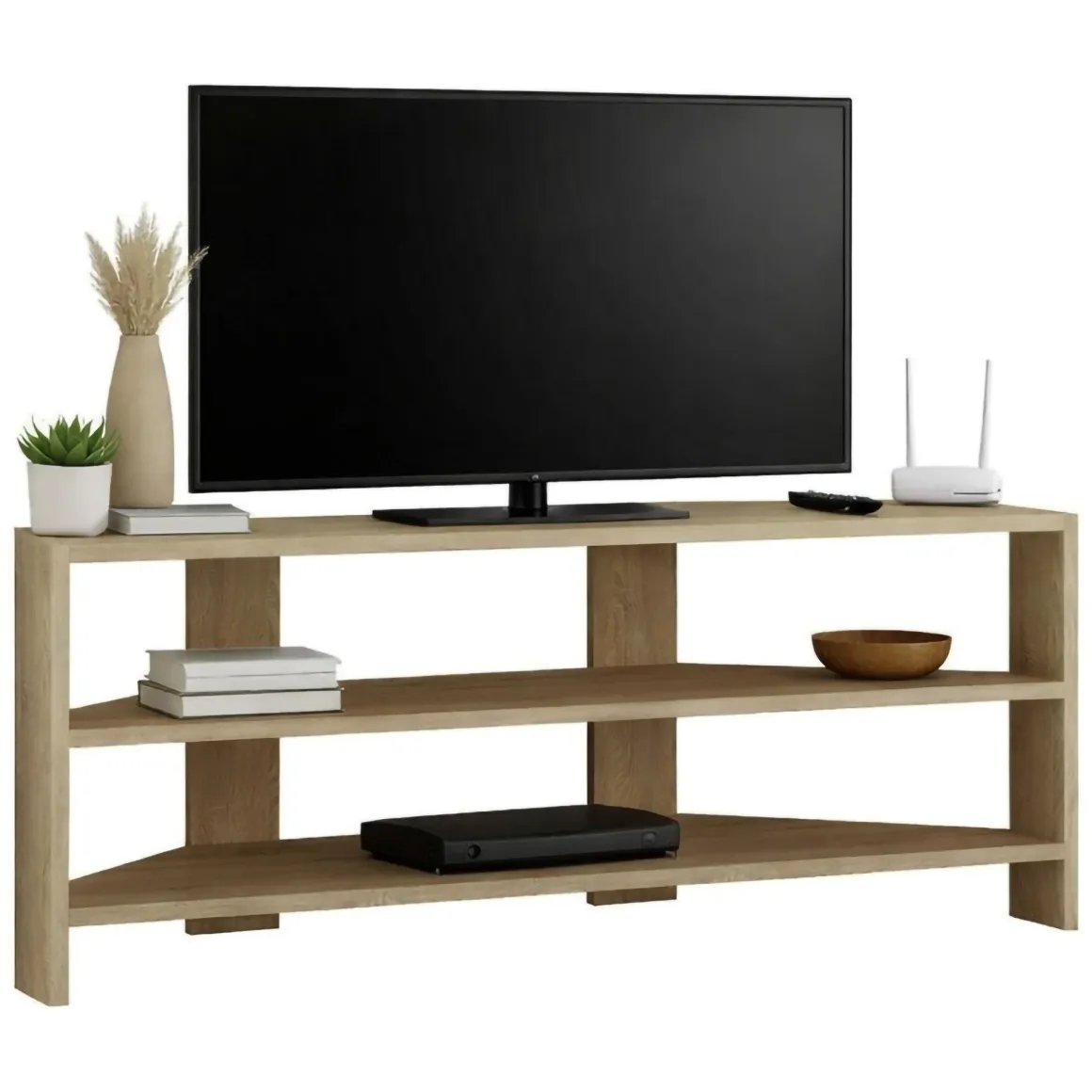 Porta TV quercia 114x36x45h cm in legno - Centauro