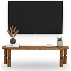 Mobili Porta Tv|Salotto > Dmora Porta TV quercia 140x35x40h cm in legno - Fengshen Marrone Quercia