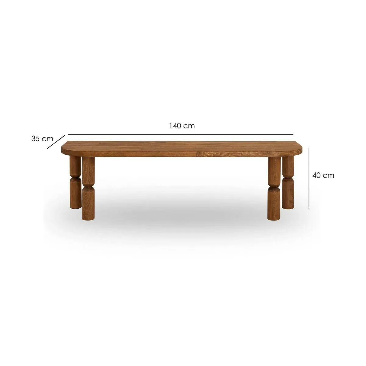 Mobili Porta Tv|Salotto > Dmora Porta TV quercia 140x35x40h cm in legno - Fengshen Marrone Quercia