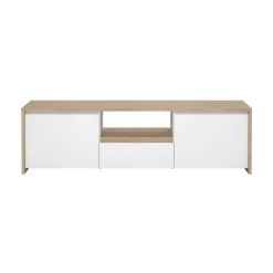 Porta TV rovere e bianco lucido 178x48x51h cm 2 ante e 1 cassetto - Ambivere