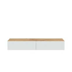 Porta TV rovere nodi e bianco 180x34x28h cm 2 ante - Senectus