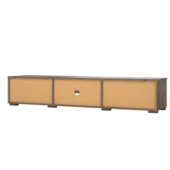 Mobili Porta Tv > Dmora Porta TV rovere 172x39x33h cm 3 ante - Ammiro Marrone Rovere