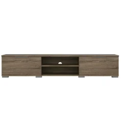 Mobili Porta Tv > Dmora Porta TV rovere 172x39x33h cm 3 ante - Ammiro Marrone Rovere