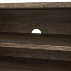 Mobili Porta Tv > Dmora Porta TV rovere 172x39x33h cm 3 ante - Ammiro Marrone Rovere