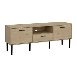 Mobili Porta Tv > Dmora Porta TV rovere 147x39x56h cm 2 ante e 1 cassetto - elie Marrone Rovere