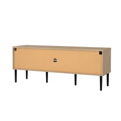 Mobili Porta Tv > Dmora Porta TV rovere 147x39x56h cm 2 ante e 1 cassetto - elie Marrone Rovere