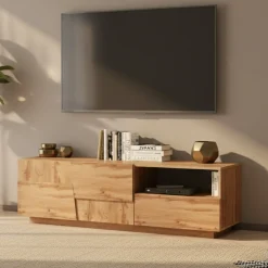 Porta TV rovere 150x44x46h cm 2 ante e 1 cassetto - Cecia