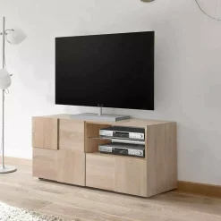 Porta TV rovere 122x43x57h cm in legno - Ward