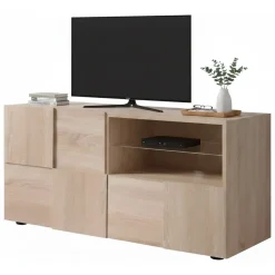 Porta TV rovere 122x43x57h cm in legno - Ward