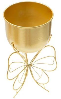 Oggettistica|Vasi > Dmora Portavasi Monti, , 22x22 h40 cm Oro