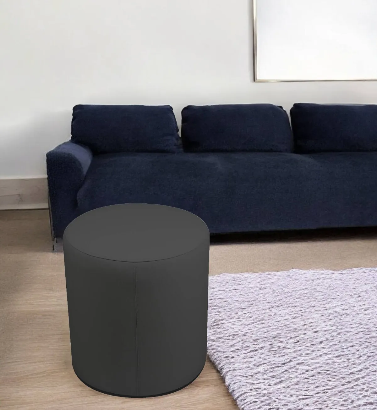 Pouf > Dmora Pouf cilindrico 40x40x42h cm - Lisboa Grigio Scuro