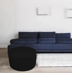 Pouf cilindrico nero 79x79x42h cm - Anacapri
