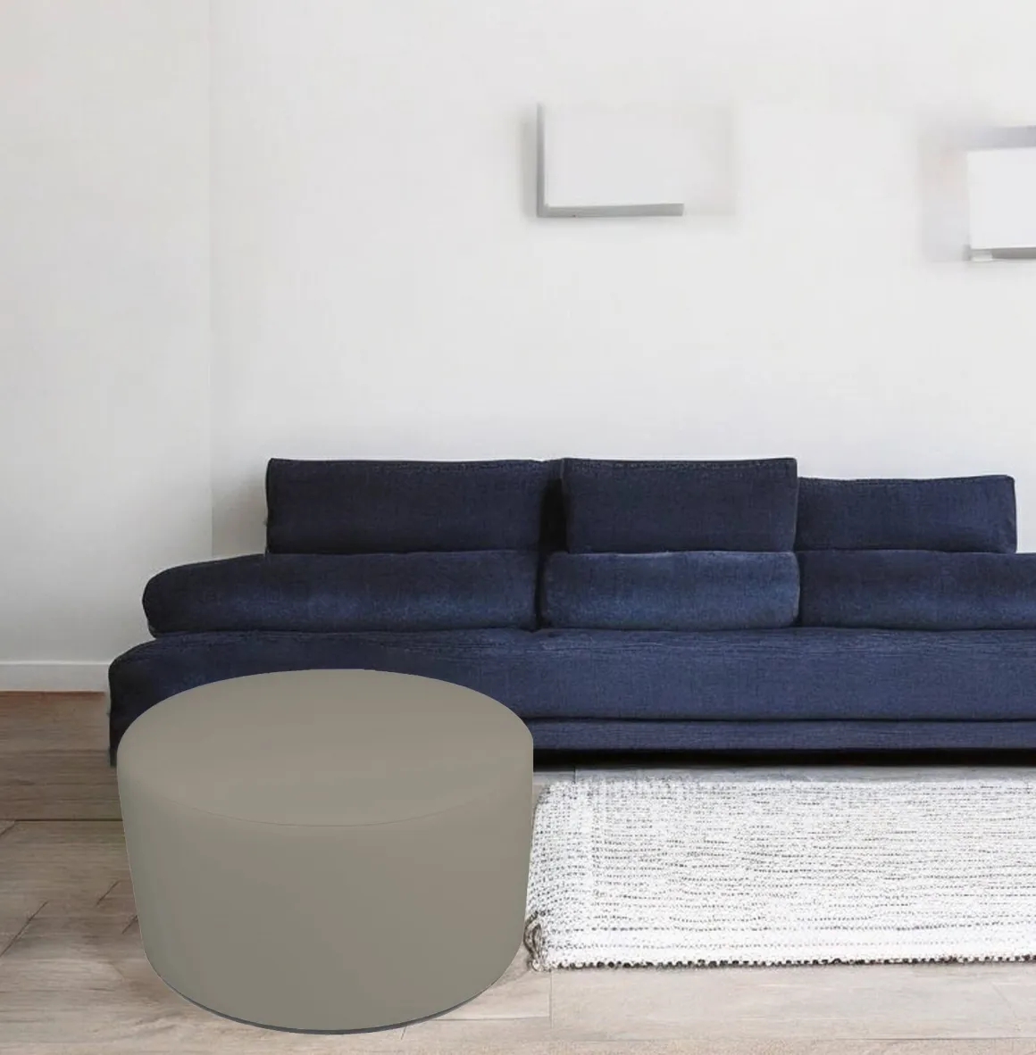 Pouf cilindrico tortora 79x79x42h cm - Anacapri