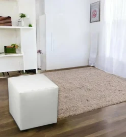 Pouf cubico bianco 40x40x42h cm - Accumoli