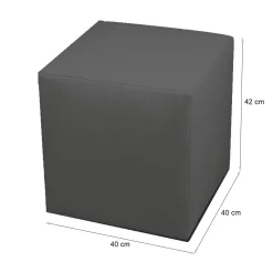 Pouf > Dmora Pouf cubico 40x40x42h cm - Accumoli Grigio Scuro
