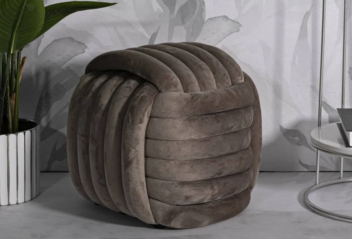 Pouf > Dmora Pouf cubico 45x45x45h cm - Bozzente Grigio