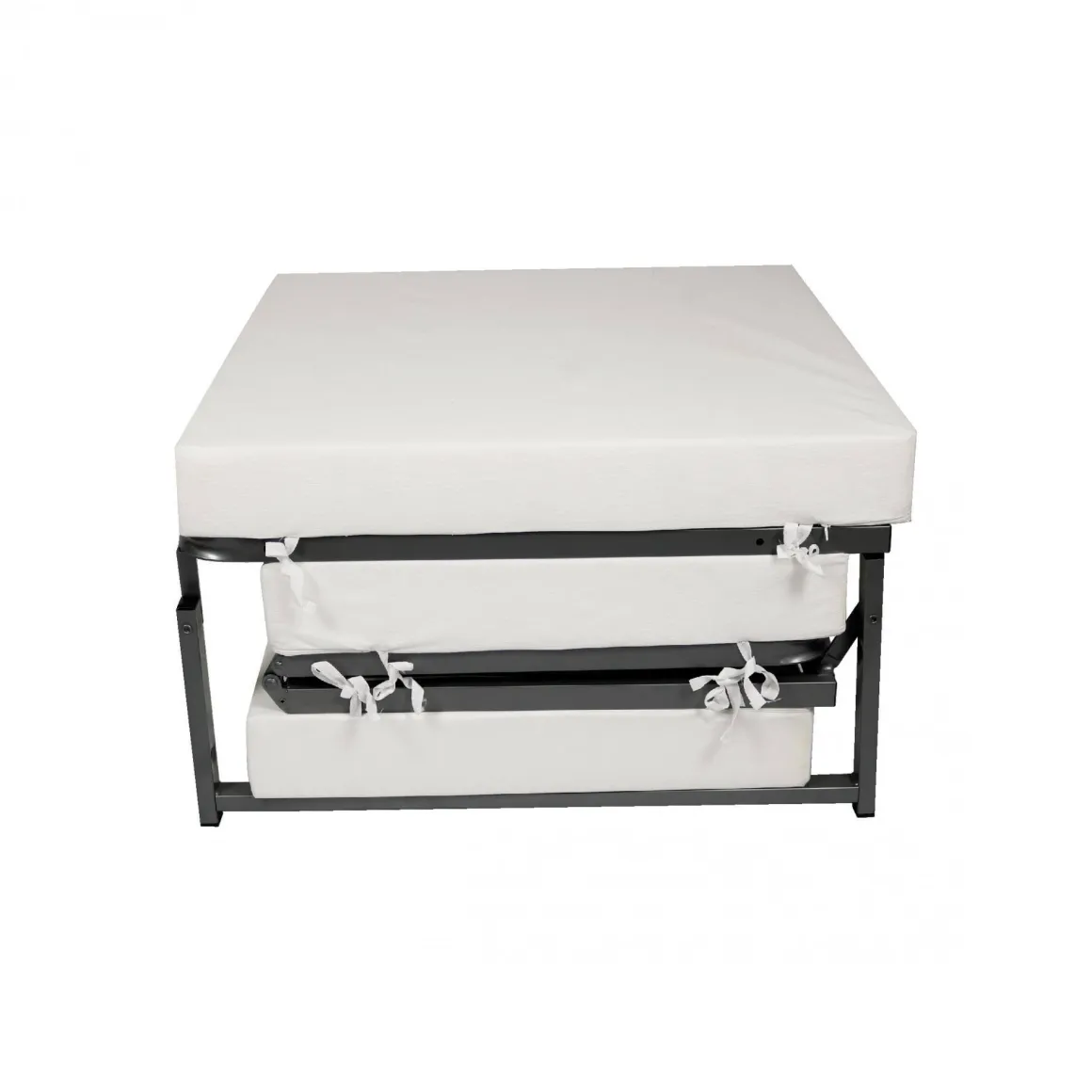 Pouf cubico grigio 78x78x45h cm - letto Arno